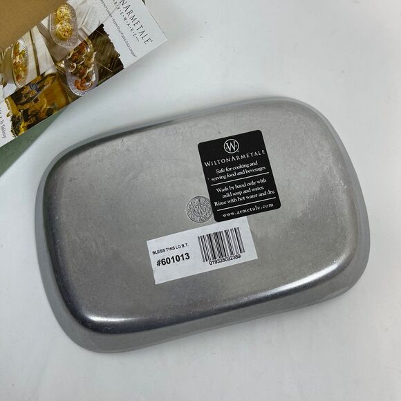 WILTON ARMETALE Bless This House Tray 11” X 7” Metal Serveware - Picture 5 of 7